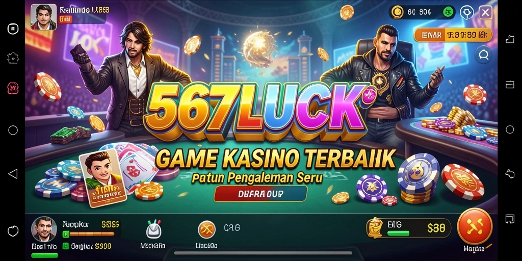 Screenshot gameplay 567LUCK yang menampilkan suasana Kasino yang seru.