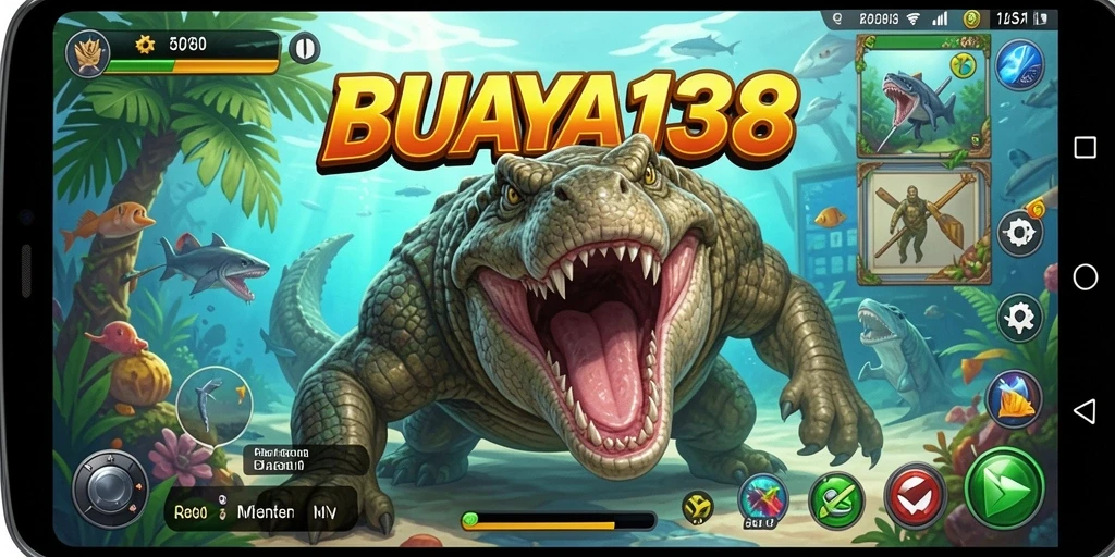 Tampilan gameplay BUAYA138 yang penuh aksi dan warna.