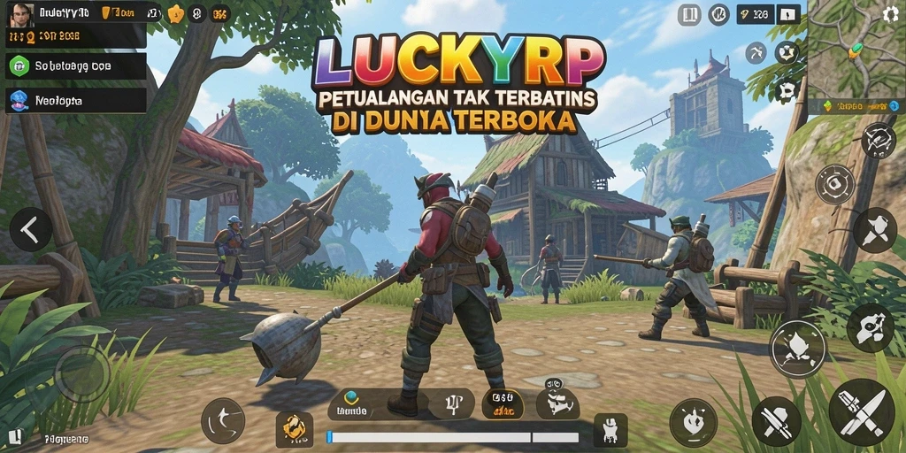 Tangkapan layar gameplay LUCKYRP yang menakjubkan di dunia terbuka.