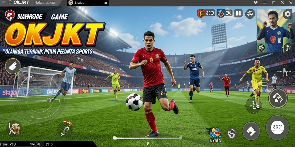 Screenshot gameplay OKJKT menunjukkan aksi seru dalam olahraga.