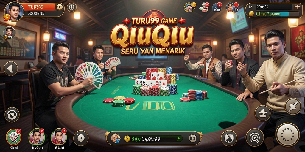 Screenshot TURU99 menampilkan serunya permainan QiuQiu.
