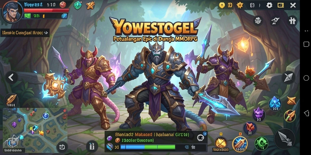 Tampilan interaksi gameplay di dunia fantasi YOWESTOGEL.